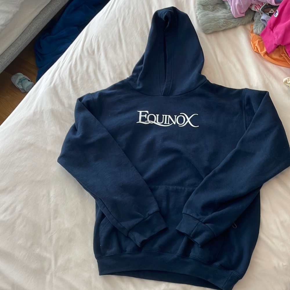 Equinox girls champion hoodie, navy size 14-16